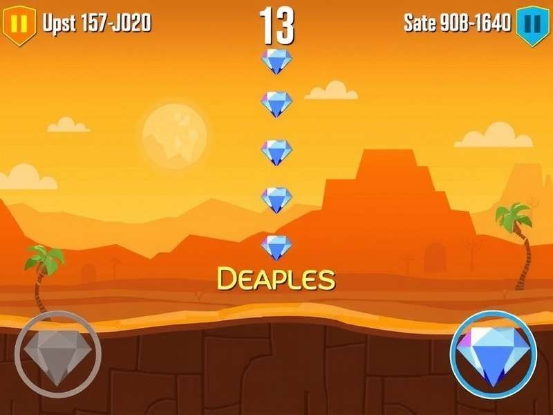 Desert Diamond Dash Gameplay Screenshot